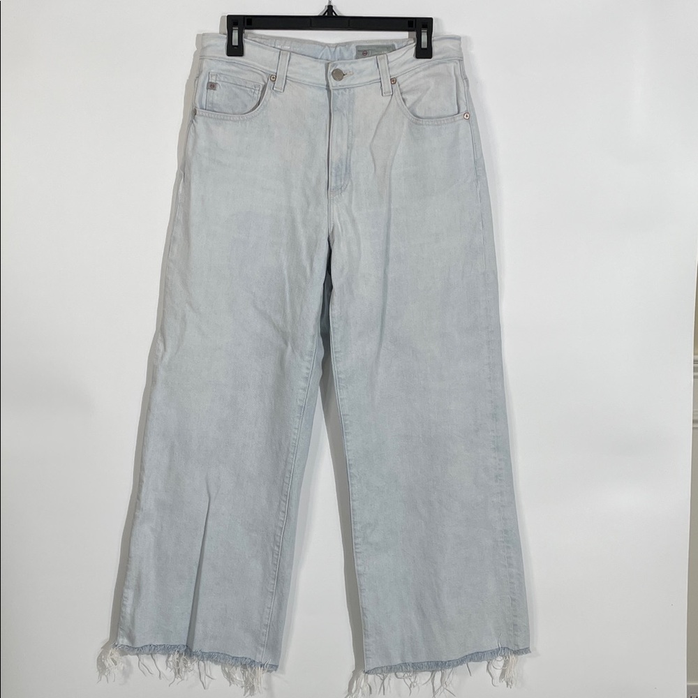 Ag Adriano Goldschmied Light Wash Wide Leg Jeans